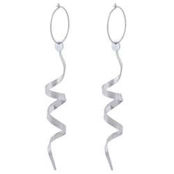 Mega Spiral Hoops sølv
